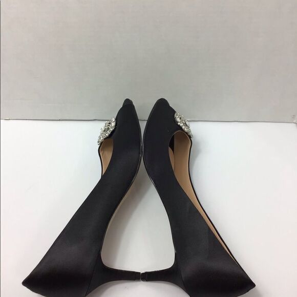 Paradox London Pink Prunella Crystal Embellished Pointed Peep Toe Heels - Picture 3 of 14